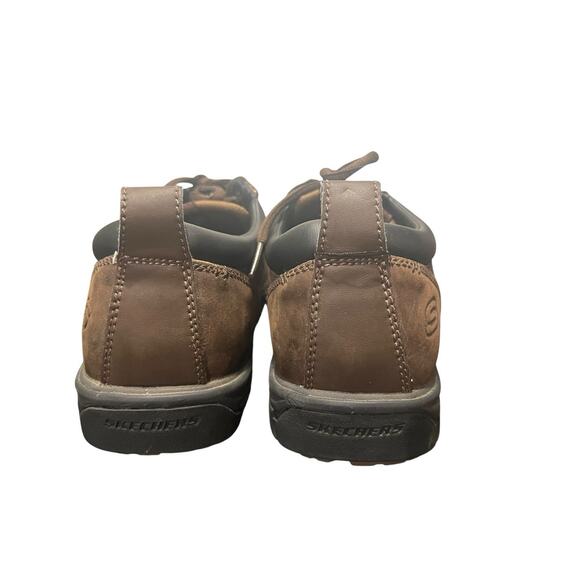 Skechers Segment Rilar Men\'s Work Comfort Shoes Relaxed Fit Brown Oxfords Sz 12 main image 5